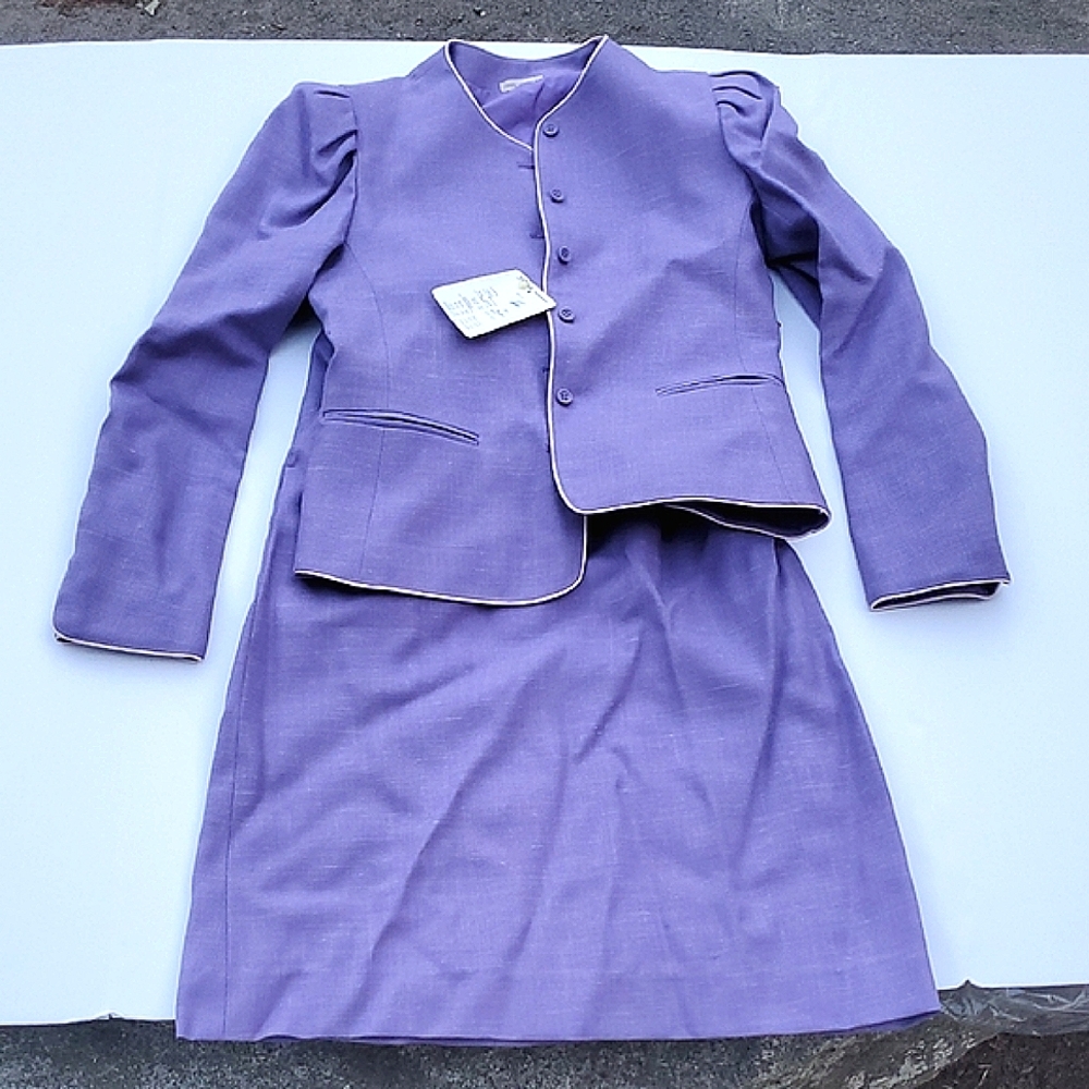 Purple Skirt Suit Set